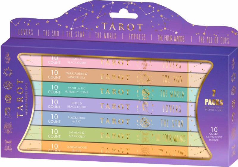 Tarot Design Incense Variety Pack of 7 (Gift Box)